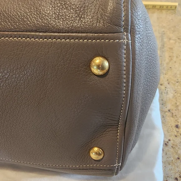 Prada Gray Leather Women's Bag - Picture 6 of 16